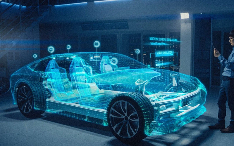 Students working on automotive CAN Bus experiments in a college lab