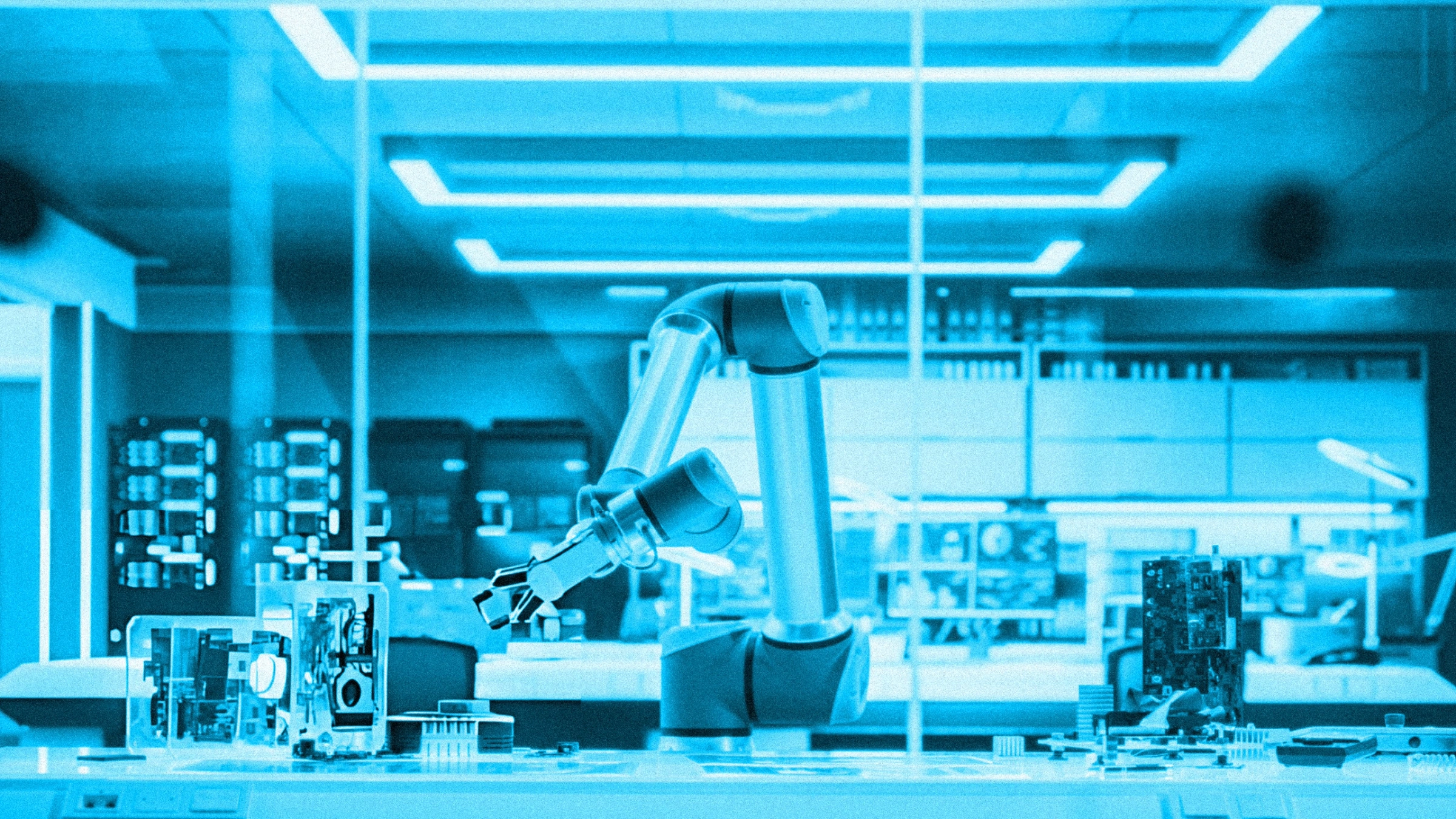 Industrial IoT sensors and gateways deployed in a smart factory environment